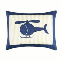 Helicopter Applique Throw Pillow, 14" x 18"
