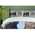thumbnail image 4 of Ambesonne Summer Duvet Cover Sets, Spanish Seacoast Scenery, 2-King, Blue Cream, 4 of 7