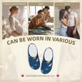 thumbnail image 7 of Fotbe Colorful Ocean Shark Pattern Women's Fuzzy Curly Fur Memory Foam Loafer Slippers Indoor Outdoor Slippers Winter Home Shoes-42/43, 7 of 7