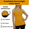 thumbnail image 4 of Women's Regular Fit Cotton Blend Ribbed Tank Tops - Soft Breathable, Gym & Lounge Wear (M-2XL), 4 of 5