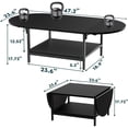 thumbnail image 2 of Extendable Modern Coffee Table with Storage - Black Finish, 2 of 8
