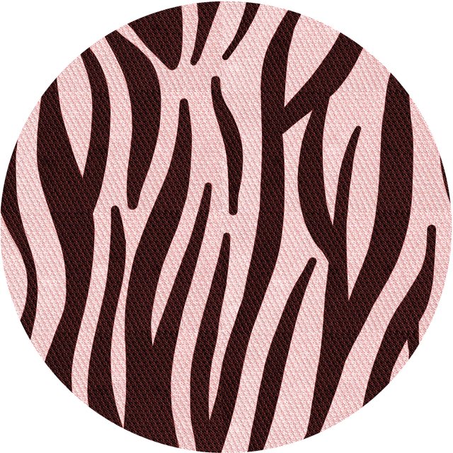 Ahgly Company Tapis d'Intérieur Lavables en Machine, Circulaires de Transition, Rose Foncé, Ronds de 6'