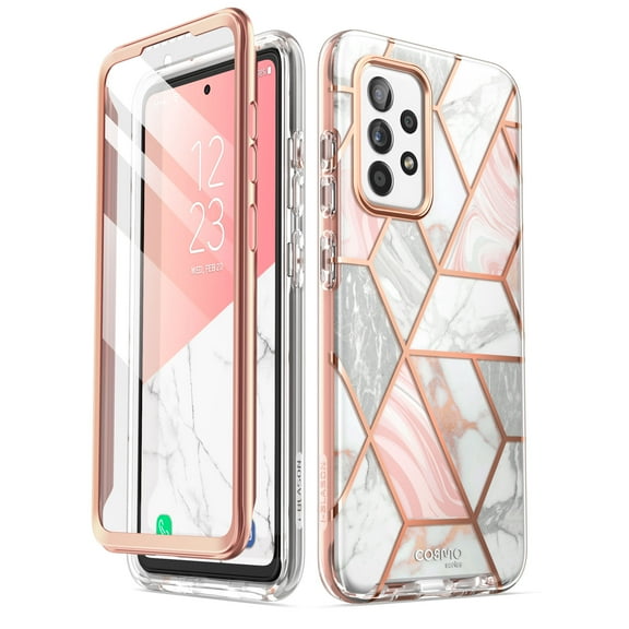 i-Blason Cosmo Series Case for Samsung Galaxy A33 5G, Slim Full-Body Stylish Protective Case with Built-in Screen Protector (Marble)