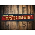 thumbnail image 1 of Master Brewer Novelty Sign, Metal Wall Decor - 4x18 inches, 1 of 4