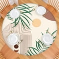 thumbnail image 2 of Boho Chic Floral Print Elastic Edge Tablecloth - Colorful Round Table Cover for Indoor Outdoor Use - Fits 52-56 Inch Tables, 2 of 7