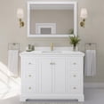 thumbnail image 2 of Wyndham Collection Wood Single Bathroom Vanity in White/Brushed Gold, 2 of 7