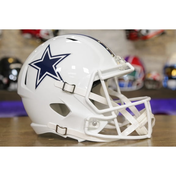 Dallas Cowboys Riddell Speed Display Helmet - White Alternate
