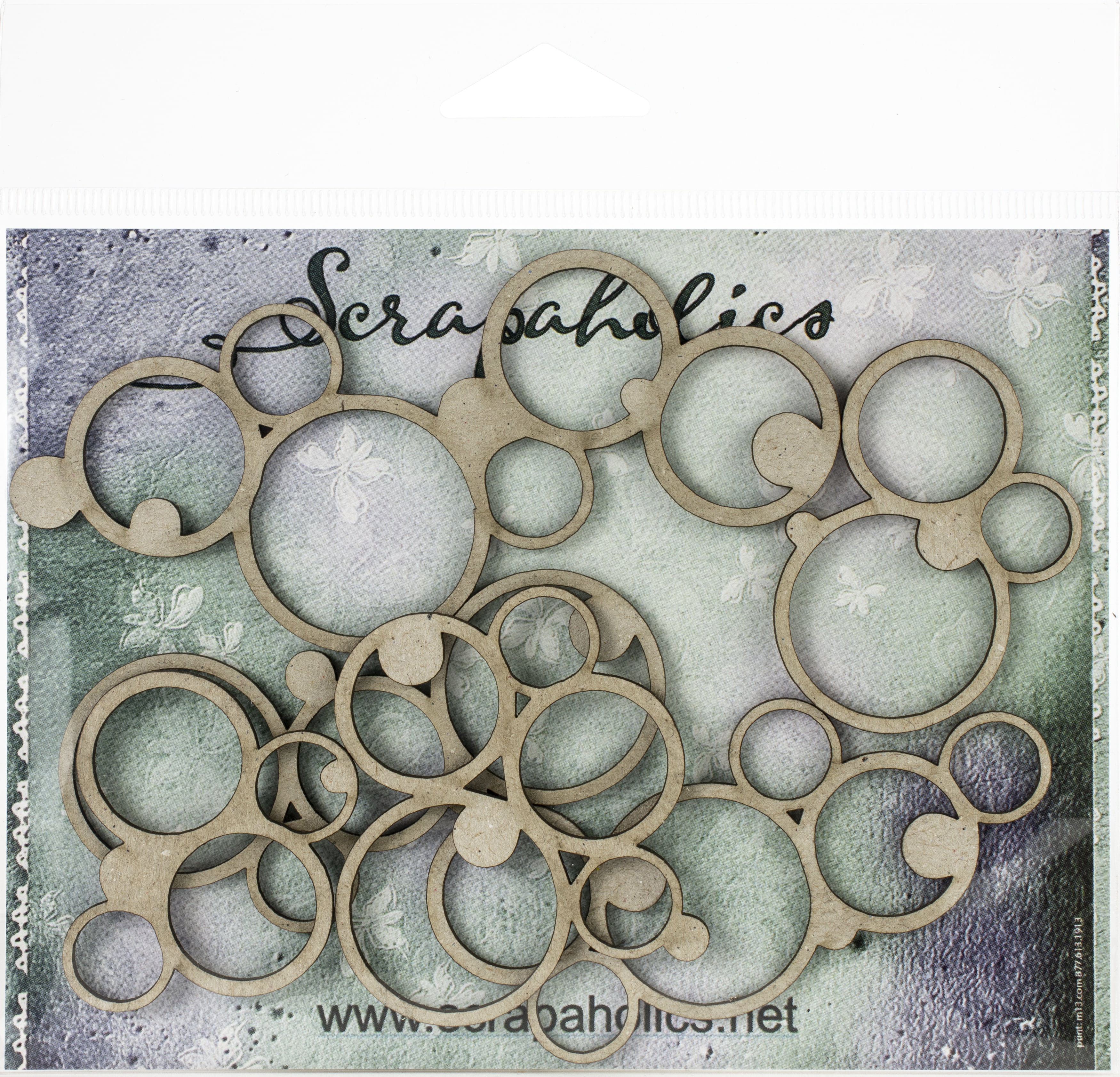 6"X3.5" Scrapaholics Laser Cut Chipboard 1.8mm Thick-Pearl Dangle Border 