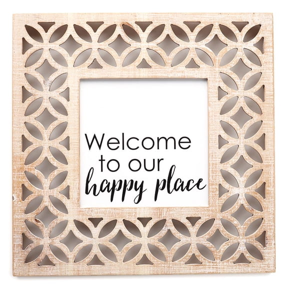 Word Wall Art - Modern Farmhouse Home Wall Decor for Kitchen or Bedroom - Hearts