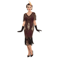 thumbnail image 3 of PrettyGuide Women's 1920s Dress Sequin Art Deco Flapper Dress with Sleeve, 3 of 7