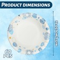 thumbnail image 5 of Paper Bowls, 60 Count 16 oz Colourful Brush Stroke Pattern Disposable Heavy Paper Bowls, Microwave Safe and Leak-Proof for Parties, BBQs, Garden Parties, Picnics and Family Gatherings., 5 of 8
