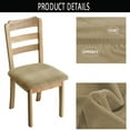 thumbnail image 3 of Shukii Velvet Dining Chair Covers Set of 2 Stretch Dining Table Chair Covers Chair Cushion Covers For Dining Room,Grey Brown, 3 of 5