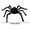 Black, variant on 5FT Giant Halloween Spider Decor (59") - Realistic Hairy Scary Spider with Glowing Red Eyes | Poseable Outdoor/Indoor Decoration for Haunted Houses & Yards