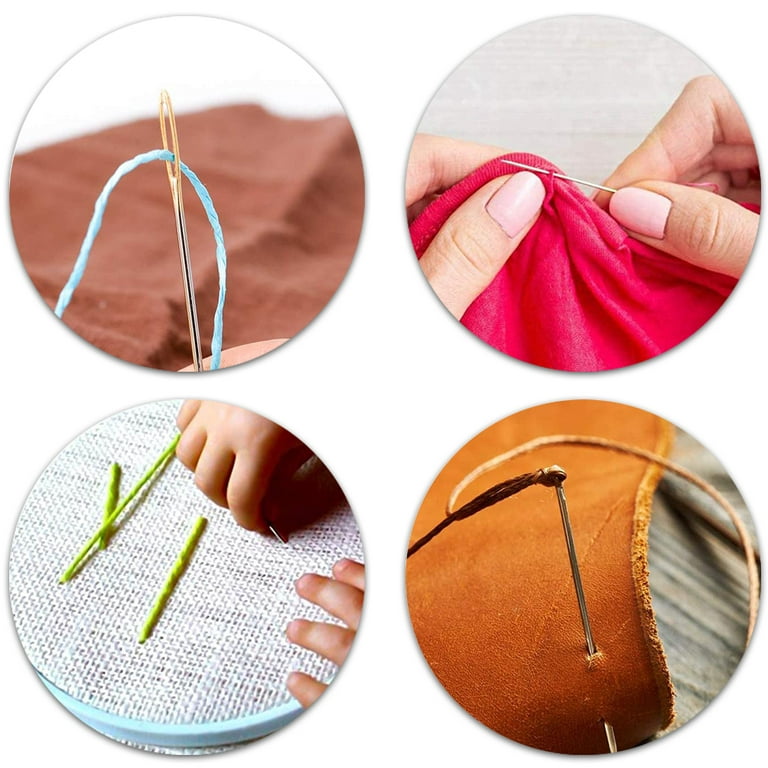 Large Eye Sewing Needles Sewing Sharp Needles Leather Needle - Temu