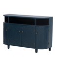thumbnail image 2 of Gzxs Accent Wooden Sideboard Cabinet, 48-Inch Modern Entryway Storage Console Cabinet with 4 Doors and Adjustable Shelves for Living Room Entrance (Navy Blue), 2 of 7
