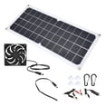 thumbnail image 3 of Panel solar fotovoltaico de 10 W con kit de ventilador, puertos USB hembra duales para coches, barcos, aviones, satélites, 3 of 5