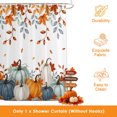 thumbnail image 3 of Orange Blue Pumpkins Fall Shower Curtains for Bathroom, Maple Leaf Botanical Thanksgiving Waterproof Fabric Shower Curtain, Decorative Bathroom Curtain for Bathtub, 72"x72", No Hooks Included, 3 of 9