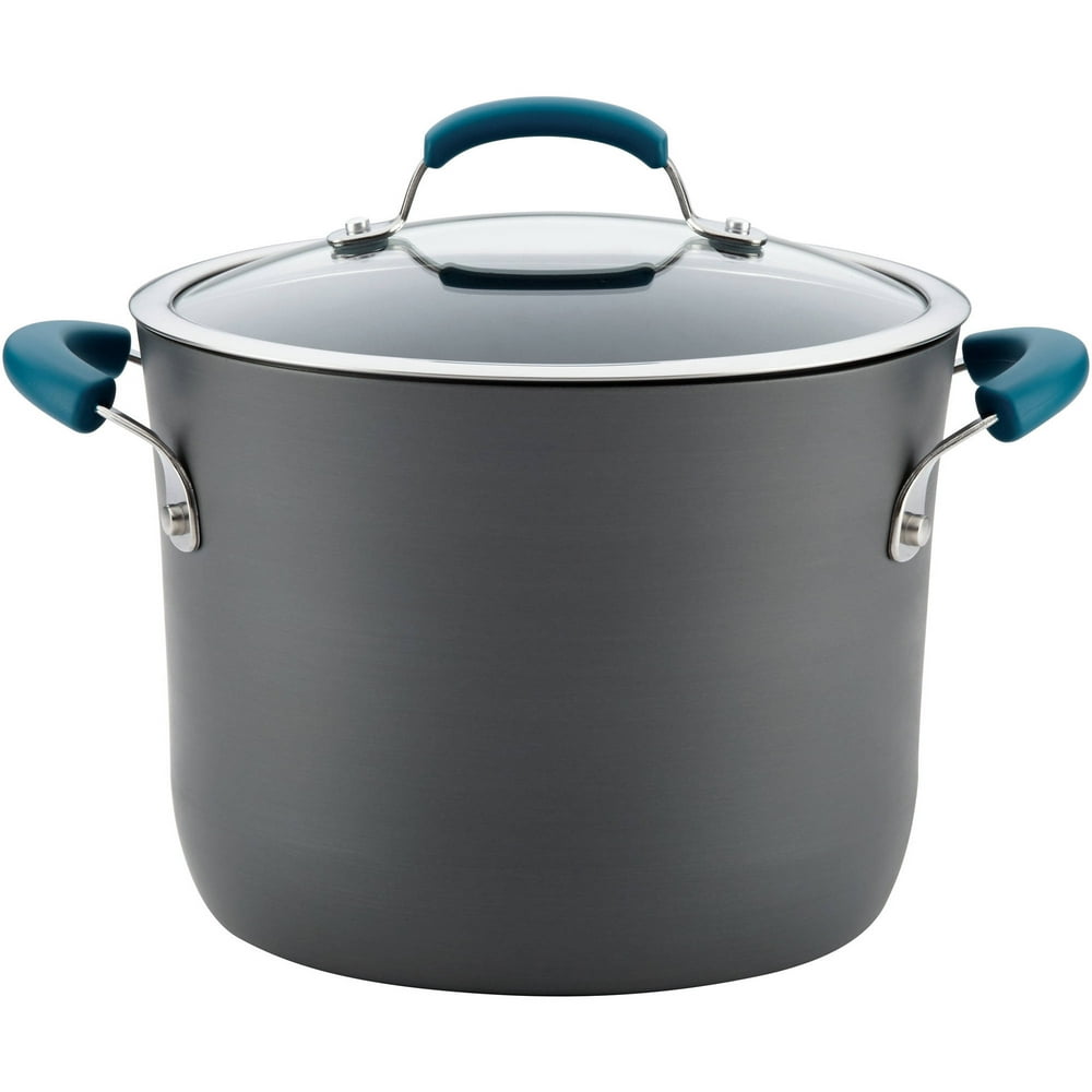 Rachael Ray 8Quart HardAnodized Aluminum Nonstick Stockpot With Lid