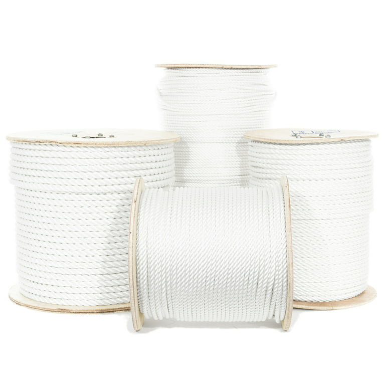 GOLBERG Twisted Polyester Rope - White - Low Stretch, High Strength -  Moisture, , , Oil and - Rigging, Winch, String Line, Pull & Truck Rope,  Crafts 