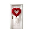 thumbnail image 2 of Fmbmuo Machine Washable Door Covers Decorative 71x35 Inch Heart-Shaped Rose Wreath Red Valentine's Day Decoration, Reversible Seasonal Home Decor Modern Holiday Door Backdrop for Front Door, 2 of 5
