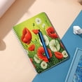 thumbnail image 5 of Spiral Notebook,Double-Wire Spiral College Lined Journal Notebook for Study and Notes,100 Pages,5.71x 8.26 in - Red and White Poppies in Lush Green Field, 5 of 7