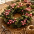 thumbnail image 5 of Cififendec 10Pcs Christmas Artificial Frosted Red Berry Branches, 8.66", Christmas Snow Dusted Berry Sprigs for Christmas Sideboard Vase Floral Arrangement Blueprint, 5 of 7