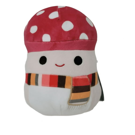 Squishmallows Official Kellytoys Plush 7.5 Inch Malcolm the Mushroom with Scarf Christmas Edition Ultimate Soft Stuffed Toy