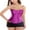 Purple, variant on Women's Plus Size Corset Bustier Overbust Top Satin Waist Cincher Lace up Boned Bustier Underbust Corset Retro Bustier Overbust