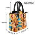 thumbnail image 2 of Lsque Scooby-Doo Pattern Leather Rivet Shoulder Bag – Elegant Genuine Leather & Microfiber PU Crossbody with Detachable Adjustable Strap, 2 of 5