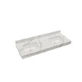 thumbnail image 4 of 61 in. Composite Stone Apron Vanity Top in Calacatta White with White Basins, 4 of 7