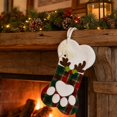 thumbnail image 3 of Plaid Puppy Christmas Stocking, Decorative Fabric Accent, Reusable Room Styling, for Dining Room, Living Room, Fireplace and Christmas Party Decor, 3 of 9