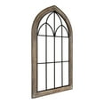 thumbnail image 2 of Kate and Laurel Rennell Farmhouse Wall Plaque, 26.5 x 48, Rustic Brown and Black, Rustic Distressed Wood and Metal Arched Wall Decor with Windowpane Design, 2 of 6