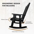 thumbnail image 2 of Innovaze Wooden Patio Rocking Chair, Solid Fir Wood, Heavy Duty 600LBS, for Outdoor or Indoor, Black, Pack of Two, 2 of 9