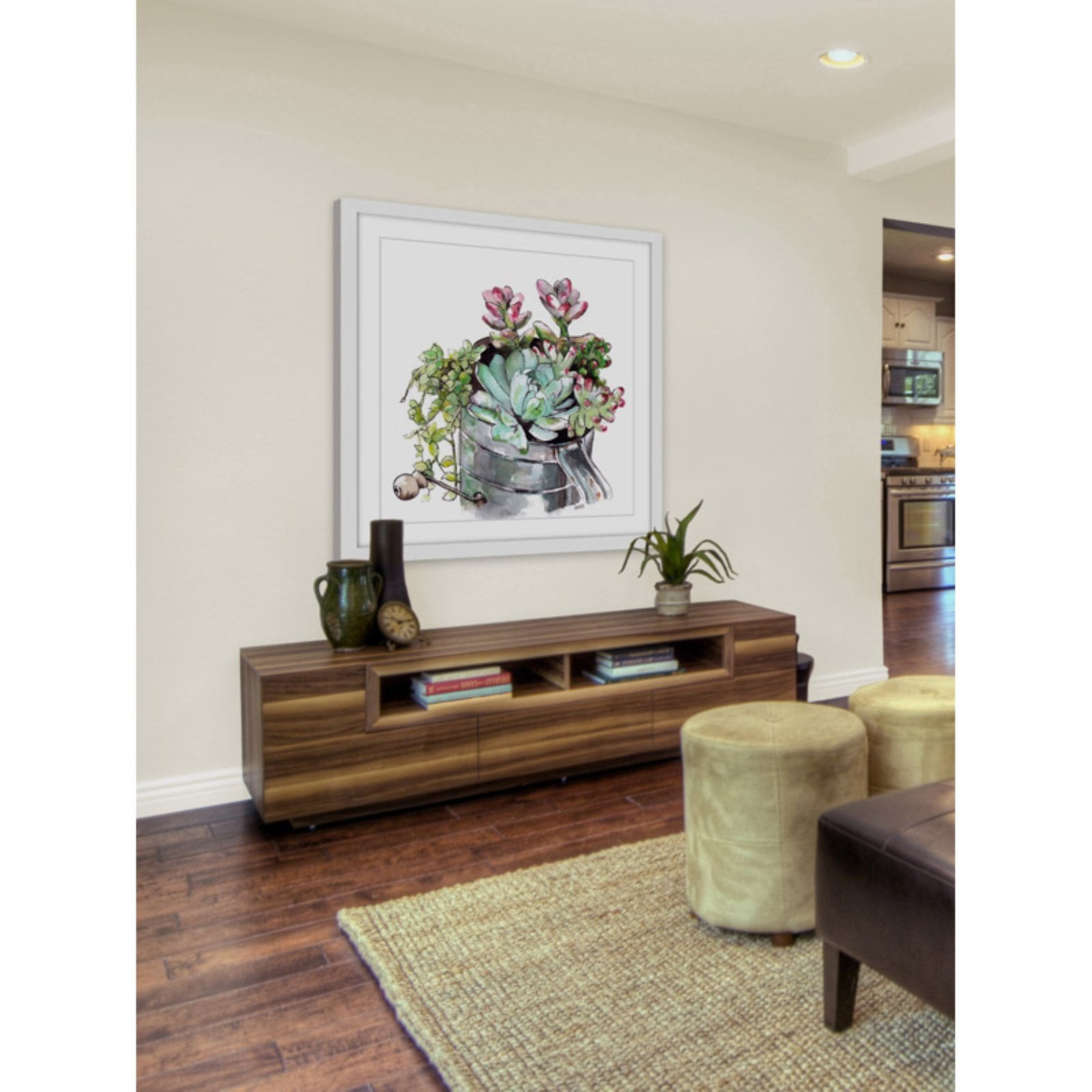 Marmont Hill "Succulents" by Rachel Byler Framed Painting Art Print