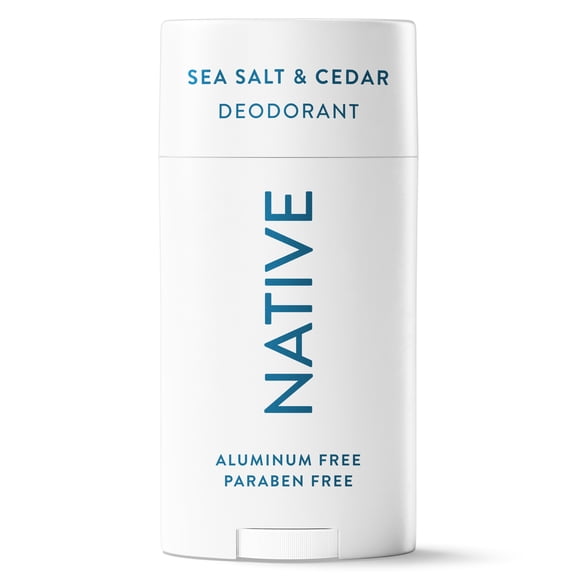 Native Deodorant, Aluminum Free, Sea Salt & Cedar, for Women and Men, 2.65 oz