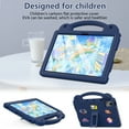 thumbnail image 5 of Allytechgroup Kids Case Cover for Lenovo Tab M11 11" 2024 TB330FU TB330XU, Cute Design Bumper All-Round Protection Kickstand Handle EVA Rubber Tablet Case for Girls Boys, Navy Blue, 5 of 7