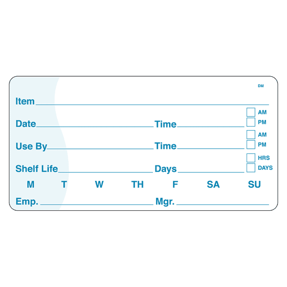 DayMark 110084 DissolveMark 2 x 4 Use By / Shelf Life Label - 125 / RL