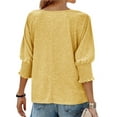 thumbnail image 5 of Half Sleeve Elastic Women Solid Color Summer T-Shirt Tops, 5 of 5