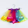 thumbnail image 5 of LNMQLPDBS Baby Girl Tutu Colorful Elastic Waist Layered Tulle Ruffle Satin Trim Skirts with Bowknot Tie Rainbow Baby Skirt Toddler Girl Gifts 18 Months Girl Clothes for Party Dance Ballet, 5 of 8