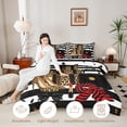 thumbnail image 3 of Erosebridal Brown Leopard Cheetah Print Queen Comforter Set,Fashion Women High Heels Girls Gifts Bedding Comforter Set For Adults,Reversible 3 Pieces, 3 of 7