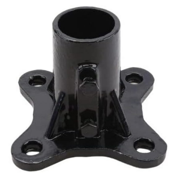 2" (1 7/8" OD) Black Floor Flange with 2 Set Screws (Galvanized Malleable Steel)