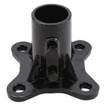 2" (1 7/8" OD) Black Floor Flange with 2 Set Screws (Galvanized Malleable Steel)