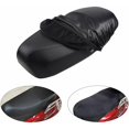 thumbnail image 1 of CHAO Pieza Funda de Asiento, Funda de Asiento para Scooter, Funda de Asiento Impermeable, Funda de Asiento Universal para Motocicleta, Funda de Cuero + Terciopelo cálido para Asiento de Scooter, Negro, 1 of 4