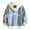 a-Blue718218, variant on Men's Coat Autumn Color Block Denim Hooded Jacket With Star Print Distressed Long Sleeve Coat For Casual Daily Streetwear Activities Cozy Outerwear