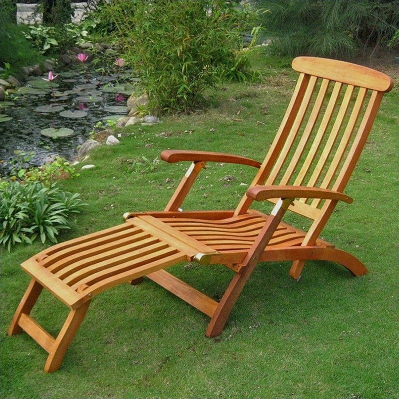 International Caravan Royal Tahiti Outdoor Patio Chaise Lounge Chair