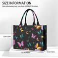 thumbnail image 3 of Large Capacity Tote Bag,Black Pink Blue Butterfly Pattern Handbag Fashion Luxury Tote Bag,15.7"x13"x 5.1" Inches,Laptop Compatible, 3 of 6