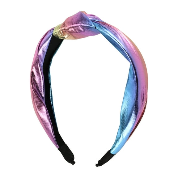 1 Pc Elegant Glossy Knotted Wide Hairband for Women for Girls Light Assorted Color