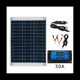 thumbnail image 1 of Kit de Panel Solar de 20 W, BateríA de Carga de 12 V con Controlador de 30 A, Placa de Cargador de TeléFono Solar para RV, Coche, , Caravana, Exterior, 1 of 5
