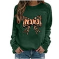 thumbnail image 1 of Xuyuer Women's Printed Long Sleeve Round Neck Casual Hoodless Sweatshirt, Comfortable Pullover Top for Mother's Day Gifts, Family Events and Relaxed Everyday Wear, 1 of 6