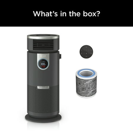 Shark - 3-in-1 Air Purifier, Heater & Fan with NanoSeal HEPA, Cleansense IQ, Odor Lock, for 500 Sq. Ft - Grey